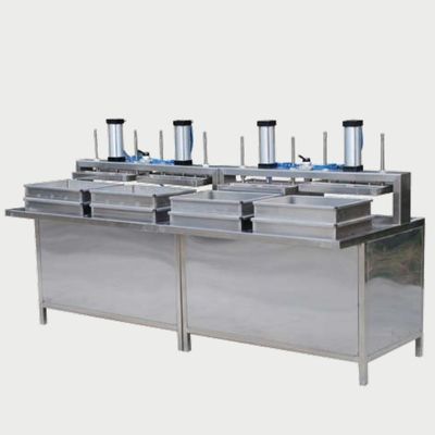 Fresh Soybeans Tofu Four-station Pneumatic Forming Machine with and Small Size Design